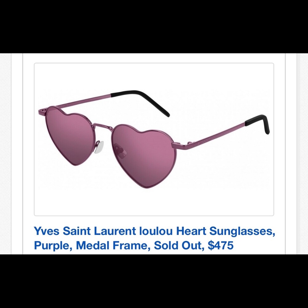 Yves Saint Laurent Heart Sunglasses